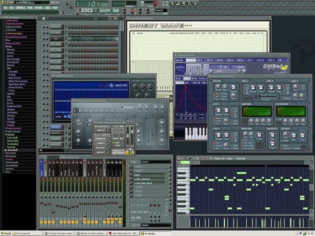 The virtual instruments and softwares that LUCHEN Watson used in 2005.